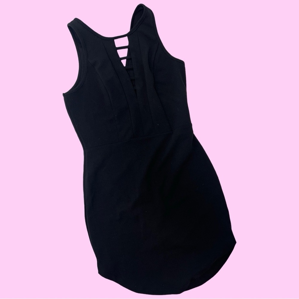 Women’s Small Black Sleeveless Scoop Neck Sheath Dress| zipper on back
